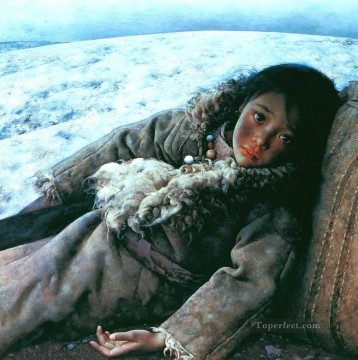 中国 Painting - 静かなツンドラ AX チベット